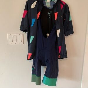 MAAP Jersey & Bib Short Set Colour Block Blue Mens M Medium Cycling Bike